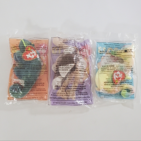 🟢 McDonald's Ty Teenie Beanie Babies NIP - Neon Stretch & Iggy - Picture 2 of 5